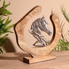 Сувенир интерьерный в деревянном кольце "Конь" 33х8х34 см - Фото 1