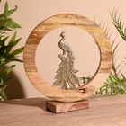 Сувенир интерьерный в деревянном кольце «Павлин», 30×8×33 см - Фото 2