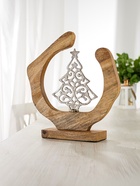 Сувенир интерьерный в деревянном кольце «Ёлочка», 25×8×28 см - фото 60951294