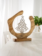 Сувенир интерьерный в деревянном кольце «Ёлочка», 25×8×28 см - фото 60951295