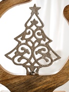 Сувенир интерьерный в деревянном кольце «Ёлочка», 25×8×28 см - фото 60951296