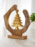 Сувенир интерьерный в деревянном кольце «Ёлочка», 30×8×33 см - Фото 2