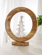 Сувенир интерьерный в деревянном кольце «Ёлка», 30×8×33 см - Фото 6