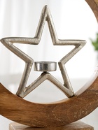 Подсвечник в деревянном кольце «Звезда», 30×8×33 см - фото 61057599