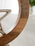 Подсвечник в деревянном кольце «Звезда», 30×8×33 см - фото 61057600