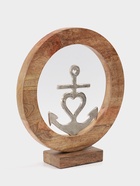 Сувенир интерьерный в деревянном кольце «Якорь», 30×8×33 см - Фото 2
