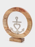 Сувенир интерьерный в деревянном кольце «Якорь», 30×8×33 см - Фото 4