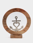 Сувенир интерьерный в деревянном кольце «Якорь», 30×8×33 см - Фото 5