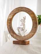 Сувенир интерьерный в деревянном кольце «Оленёнок», 30×8×33 см - фото 7570501