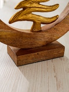 Сувенир интерьерный в деревянном кольце "Ель" 30х8х33 см - фото 809319099