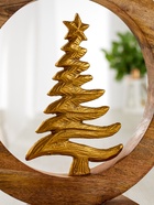 Сувенир интерьерный в деревянном кольце «Ель», 30×8×33 см - фото 7570505