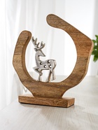 Сувенир интерьерный в деревянном кольце «Оленёнок», 33×8×34 см - фото 7570510