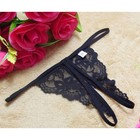 Трусы женские с доступом, кружево, размер 44-46, черный - Фото 3