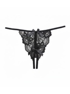 Трусы женские с доступом, кружево, размер 44-46, черный - Фото 1