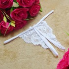 Трусы женские с доступом, кружево, размер 44-46, белый - Фото 3