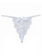 Трусы женские с доступом, кружево, размер 44-46, белый - Фото 1