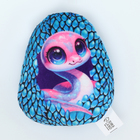 Магнит новогодний мягкий «Змея в яйце», голубая - фото 307165066