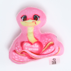 Магнит новогодний мягкий «Змея», розовая - Фото 2