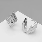 Серьги металл «Аккорд» ромб, цвет серебро - Фото 6