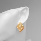 Серьги металл «Аккорд» ромб, цвет золото - Фото 4
