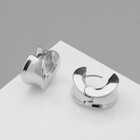 Серьги металл «Аккорд» круг вогнутый, цвет серебро - Фото 7