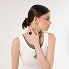 Серьги металл «Аккорд» круг вогнутый, цвет серебро - Фото 9