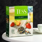 Чай зелёный TESS FLIRT со вкусом клубники и белого персика, 150 г - Фото 1