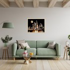 Картина по номерам с поталью 40х50, черный холст "Ночной город"  ( 18 цветов) BHR0583 - фото 24707476