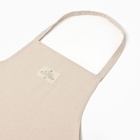 Фартук кухонный «Этель» ECO, 60×70 см, 70% хлопок, 30% лён, 190 г/м², молочный - Фото 5