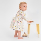 Платье-боди для девочки MINAKU "Цветы", цвет белый, рост 74-80 - фото 25395712