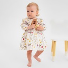 Платье-боди для девочки MINAKU "Цветы", цвет белый, рост 80-86 - фото 25395714