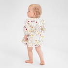 Платье-боди для девочки MINAKU "Цветы", цвет белый, рост 86-92 - фото 119335566