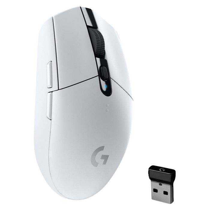 Мышь Logitech G305 белый оптическая (12000dpi) беспроводная USB (5but) - Фото 1