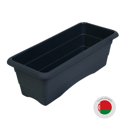 Ящик для цветов, 40 × 16 × 14 см, 6 л, графит