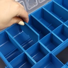 Бокс для хранения мелочей, 28,2 × 19,5 × 5 см, цвет синий - Фото 2
