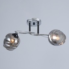 Люстра «Миллениум», 2×60 Вт Е27, хром/чёрный, 54×19×23 см - Фото 2