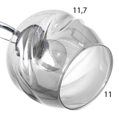 Люстра «Миллениум», 2×60 Вт Е27, хром/чёрный, 54×19×23 см