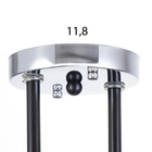 Люстра «Миллениум», 2×60 Вт Е27, хром/чёрный, 54×19×23 см - Фото 8