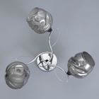 Люстра «Миллениум», 3×60 Вт Е27, хром/чёрный, 56×56×23 см - Фото 4