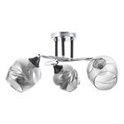 Люстра «Миллениум», 3×60 Вт Е27, хром/чёрный, 56×56×23 см - Фото 5