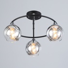 Люстра «Капель», 3×60 Вт Е27, чёрный, 49×49×25.5 см - Фото 2