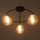 Люстра «Капель», 3×60 Вт Е27, чёрный, 49×49×25.5 см - Фото 3