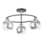 Люстра «Капель», 3×60 Вт Е27, чёрный, 49×49×25.5 см - Фото 5