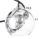 Люстра «Капель», 3×60 Вт Е27, чёрный, 49×49×25.5 см - Фото 6