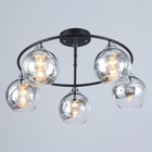 Люстра «Капель», 5×60 Вт Е27, чёрный, 55×55×25.5 см - Фото 2