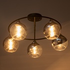 Люстра «Капель», 5×60 Вт Е27, чёрный, 55×55×25.5 см - Фото 3