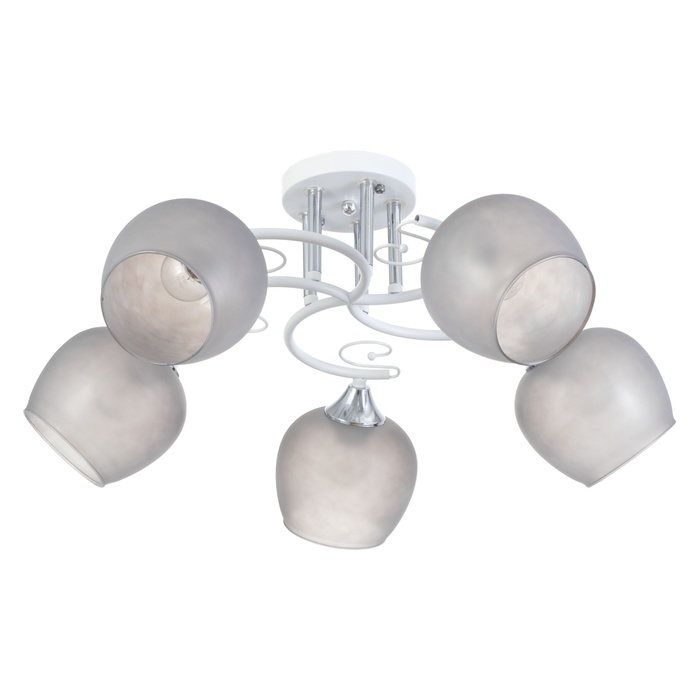 Люстра «Либи», 5×60 Вт Е27, белый, 60×60×24 см - Фото 1