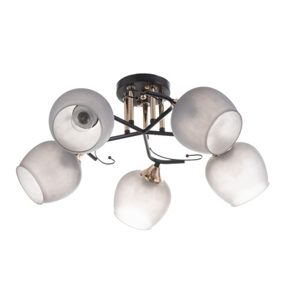 Люстра «Акапулько», 5×60 Вт Е27, коричневый/золото, 48×28×24 см