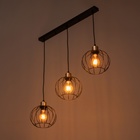 Люстра «Контур», 3×60 Вт Е27, чёрный, 70×20×22(90) см - Фото 3