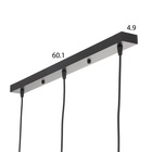 Люстра «Контур», 3×60 Вт Е27, чёрный, 70×20×22(90) см - Фото 6